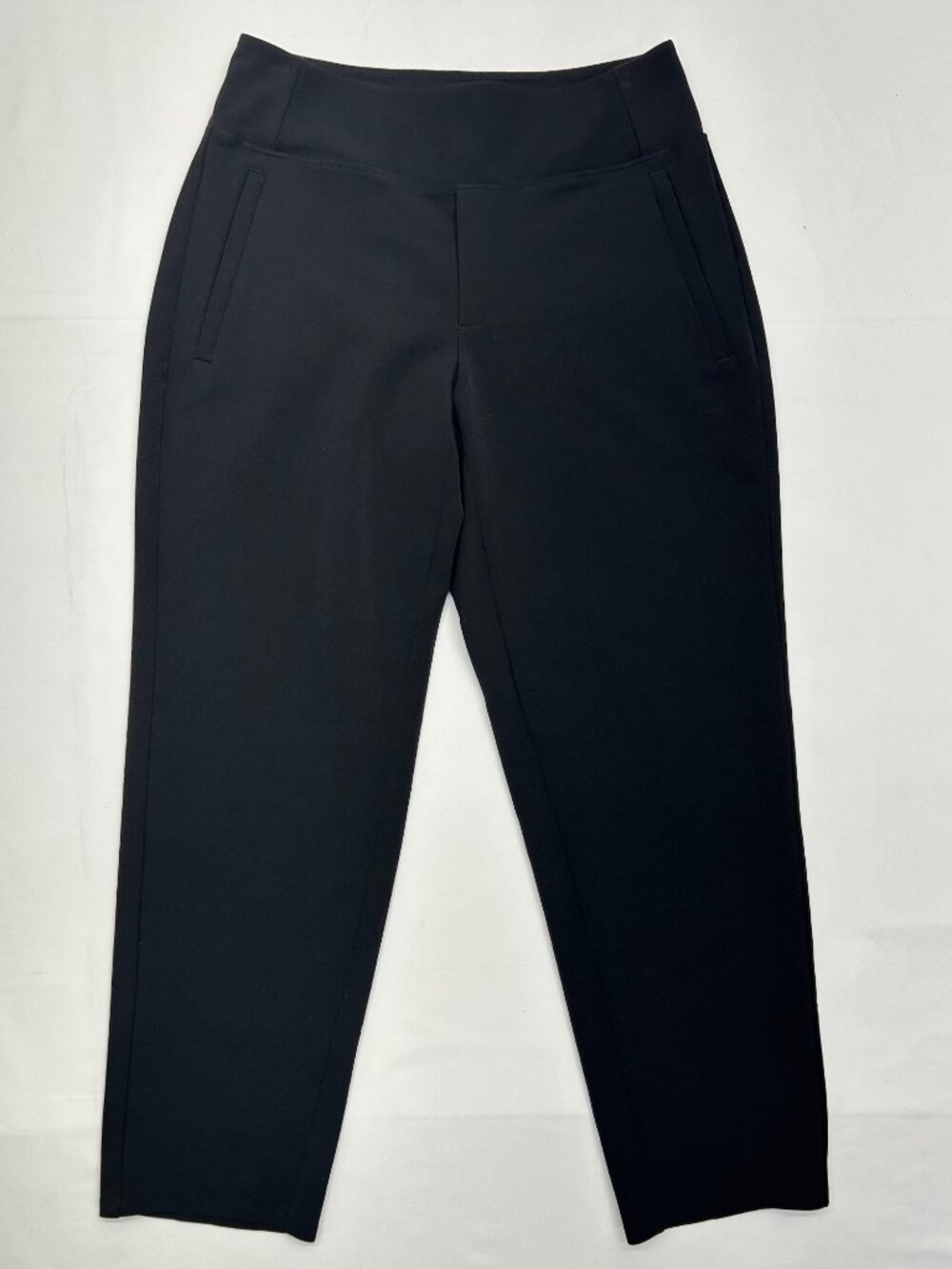 Athleta Womens Black Ankle Pants Size 2 Petite Stretch Pull-On Tapered Fit